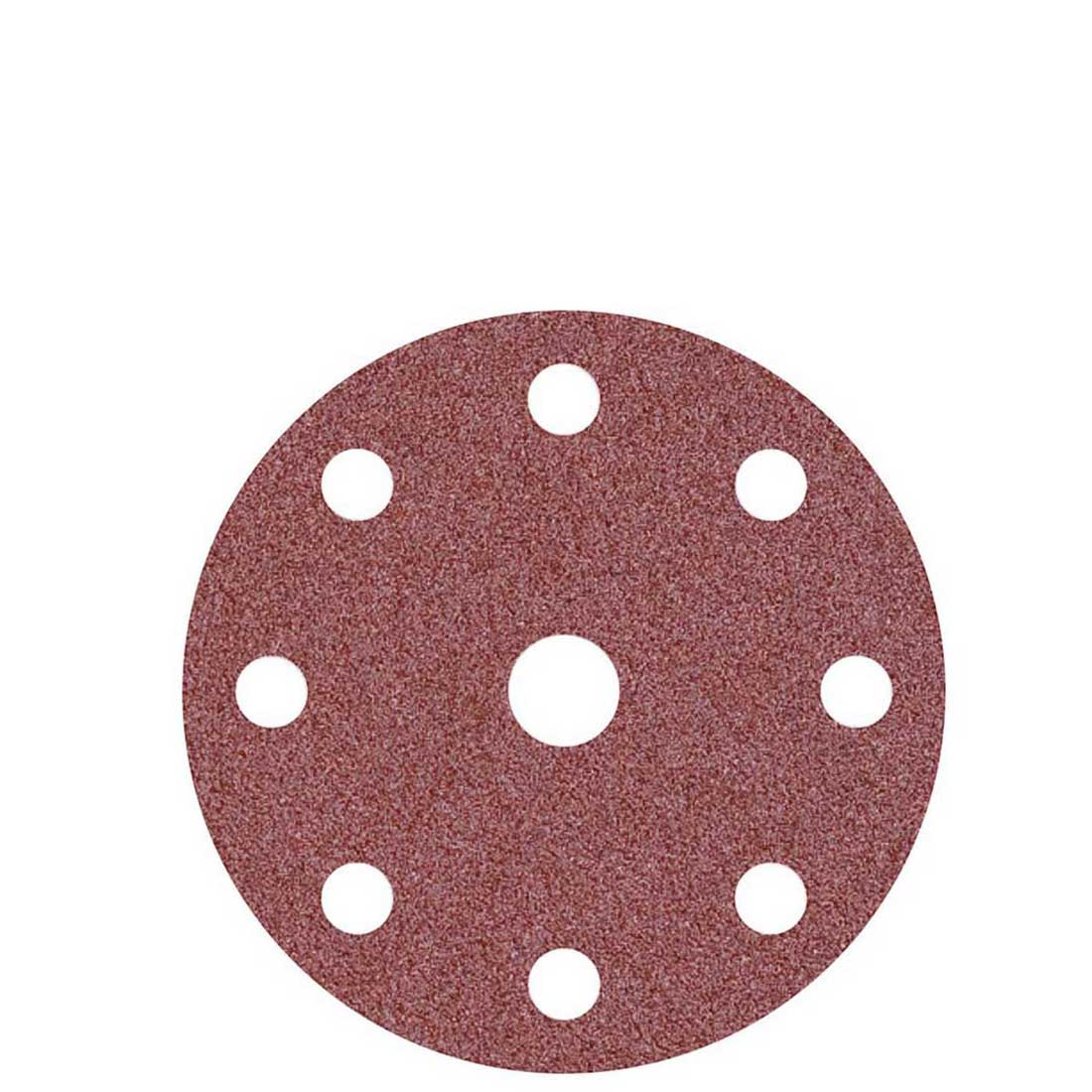 Dischi abrasivi velcrati MioTools per levigatrici rotorbitali, G24–240, Ø 150 mm / 9 fori / corindone normale