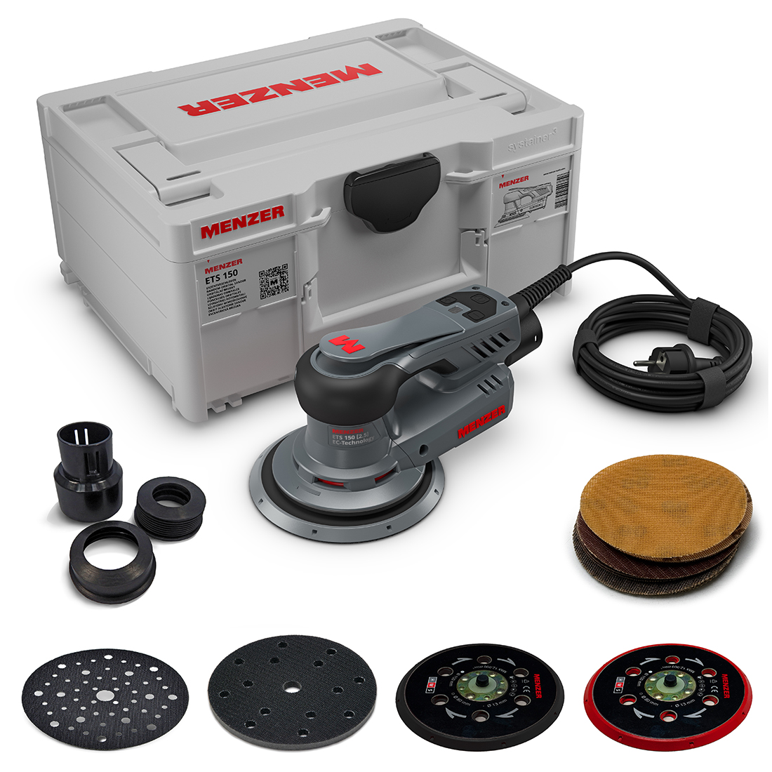 Levigatrice rotorbitale MENZER ETS 150 2.5 incl. valigia di trasporto MENZER systainer³