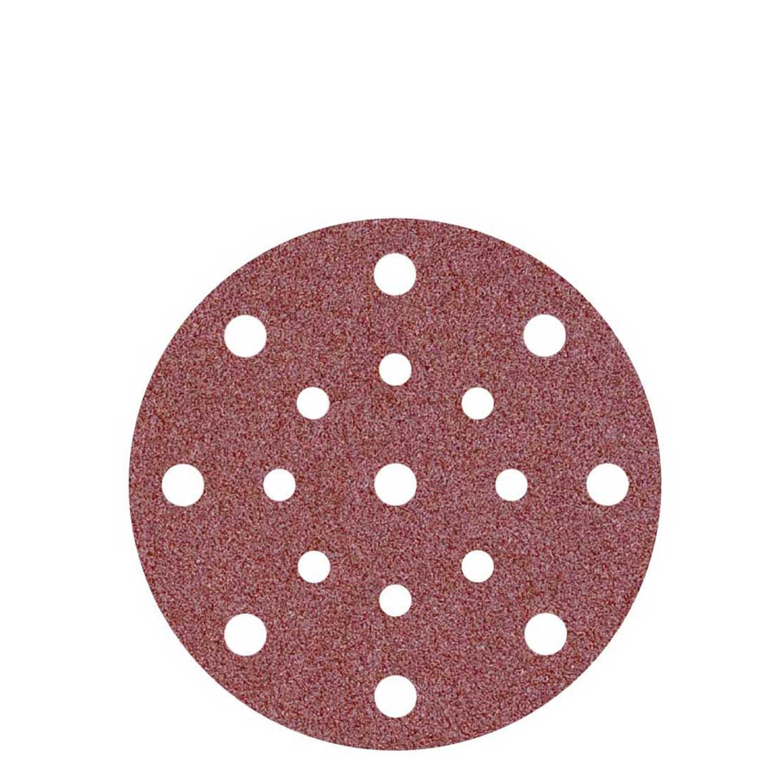 Dischi abrasivi velcrati MioTools per levigatrici rotorbitali, G24–240, Ø 150 mm / 17 fori / corindone normale